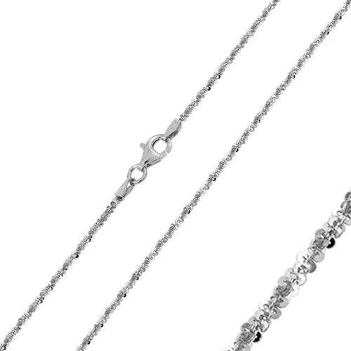 Silver 925 Rhodium Plated Shiny Roc 025 Chain 1.4mm