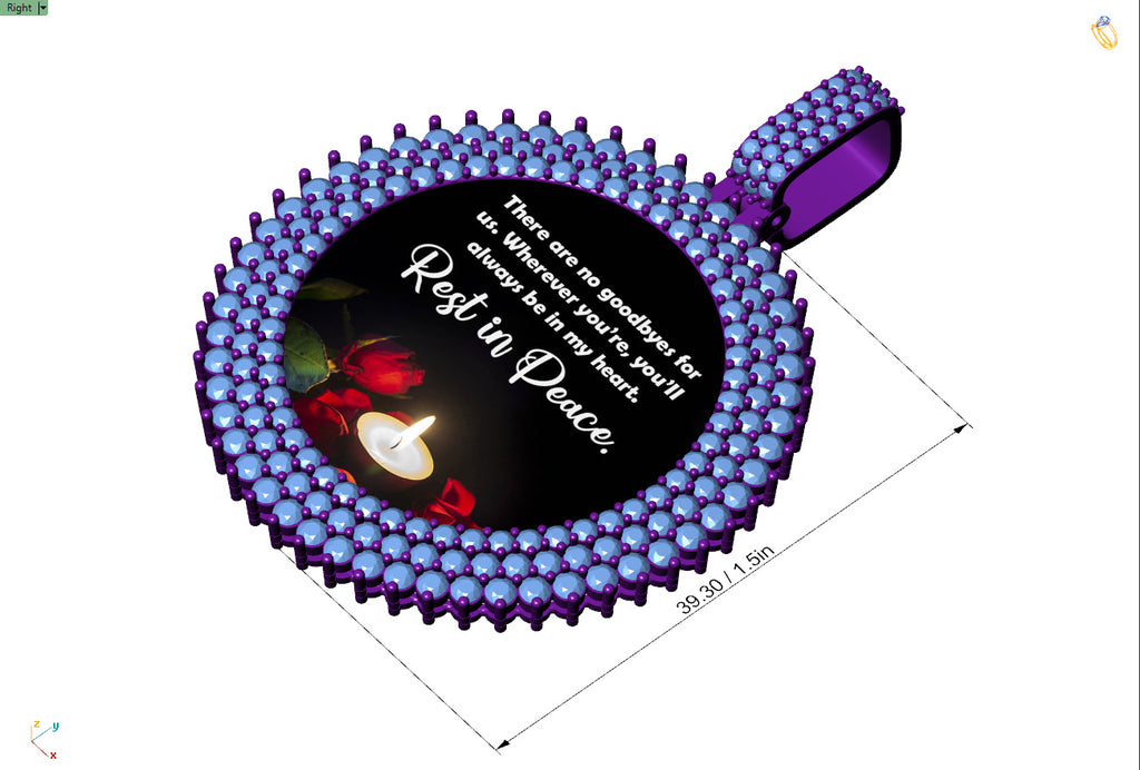 Custom Picture Pendant - Memory Picture diamond