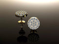 10k Gold Round Stud Cluster Diamond Earring