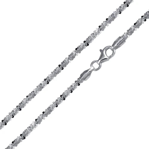 Silver 925 Rhodium Plated Roc 040 Chain 2mm